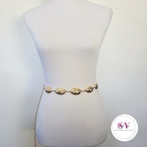 Oval Gold Chain Belt